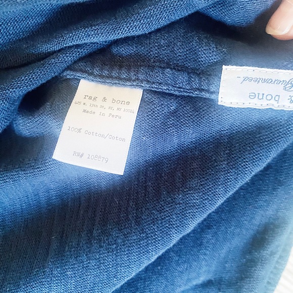 Rag & Bone Relaxed Fit Navy Sweatshirt with Back Center Seam Women’s Siz… - Picture 5 of 5